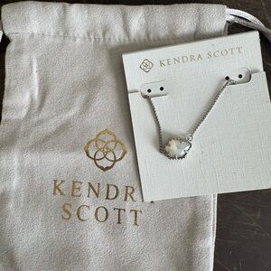 Kendra Scott Silver Mother-of-Pearl Necklace